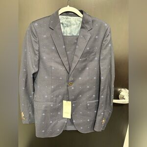 Gucci Men's Patterned Navy Suit